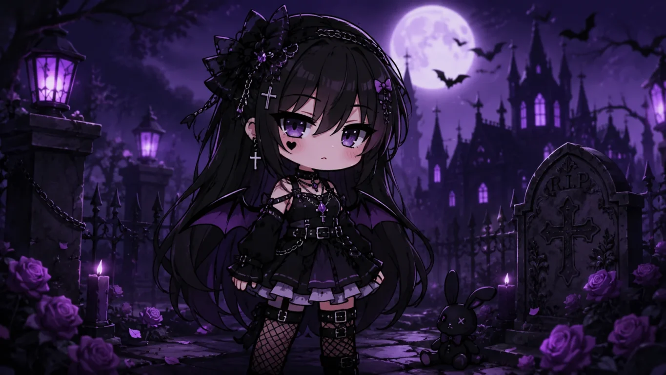 [Imagem: personagem de Gacha Life em estilo gótico]
