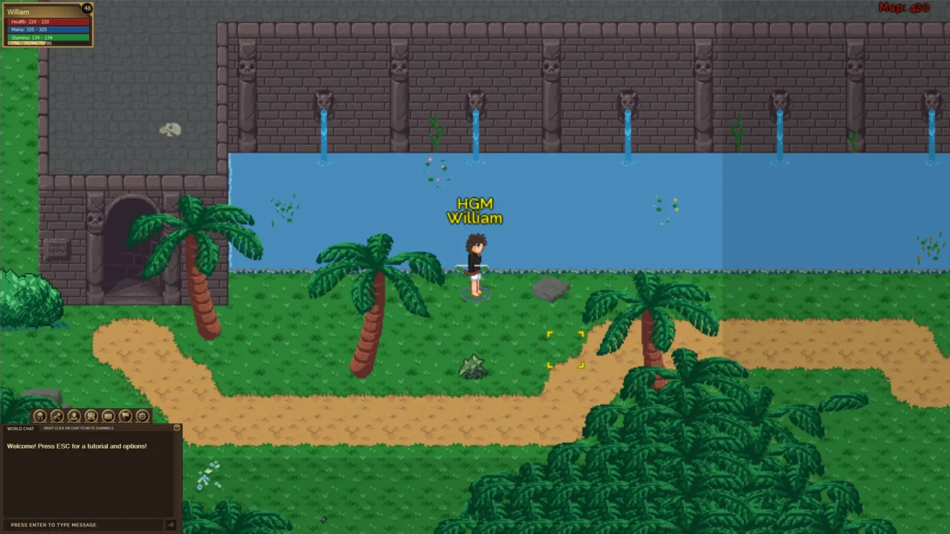 Imagem do Key to Heaven, MMORPG 2D, lançado recentemente