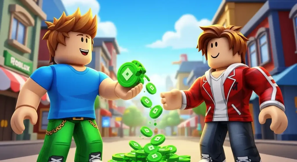 como doar robux para outro amigo