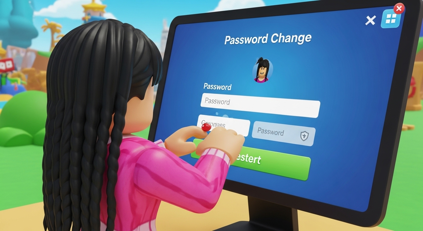 como mudar a senha do roblox