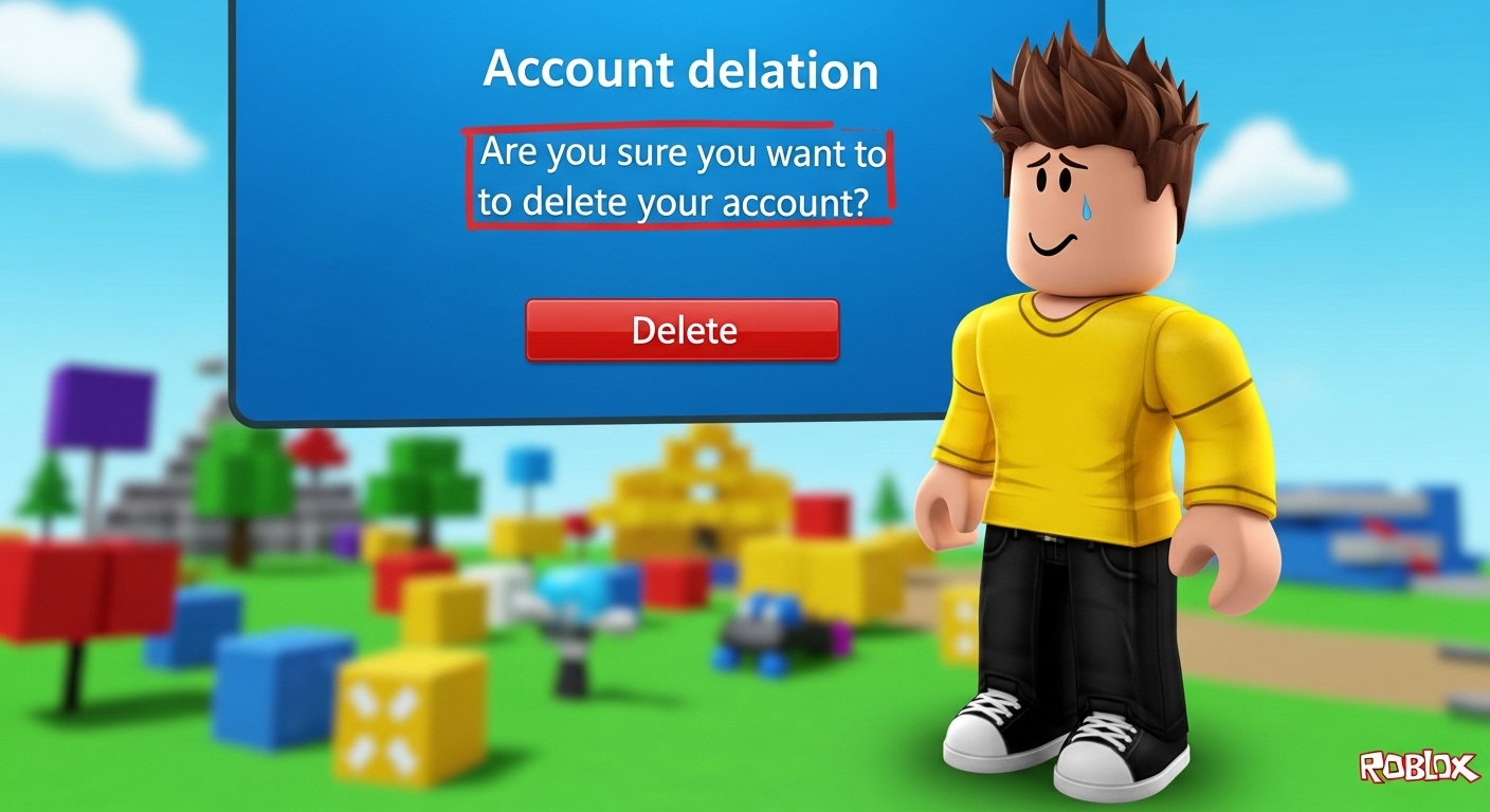 excluir conta roblox