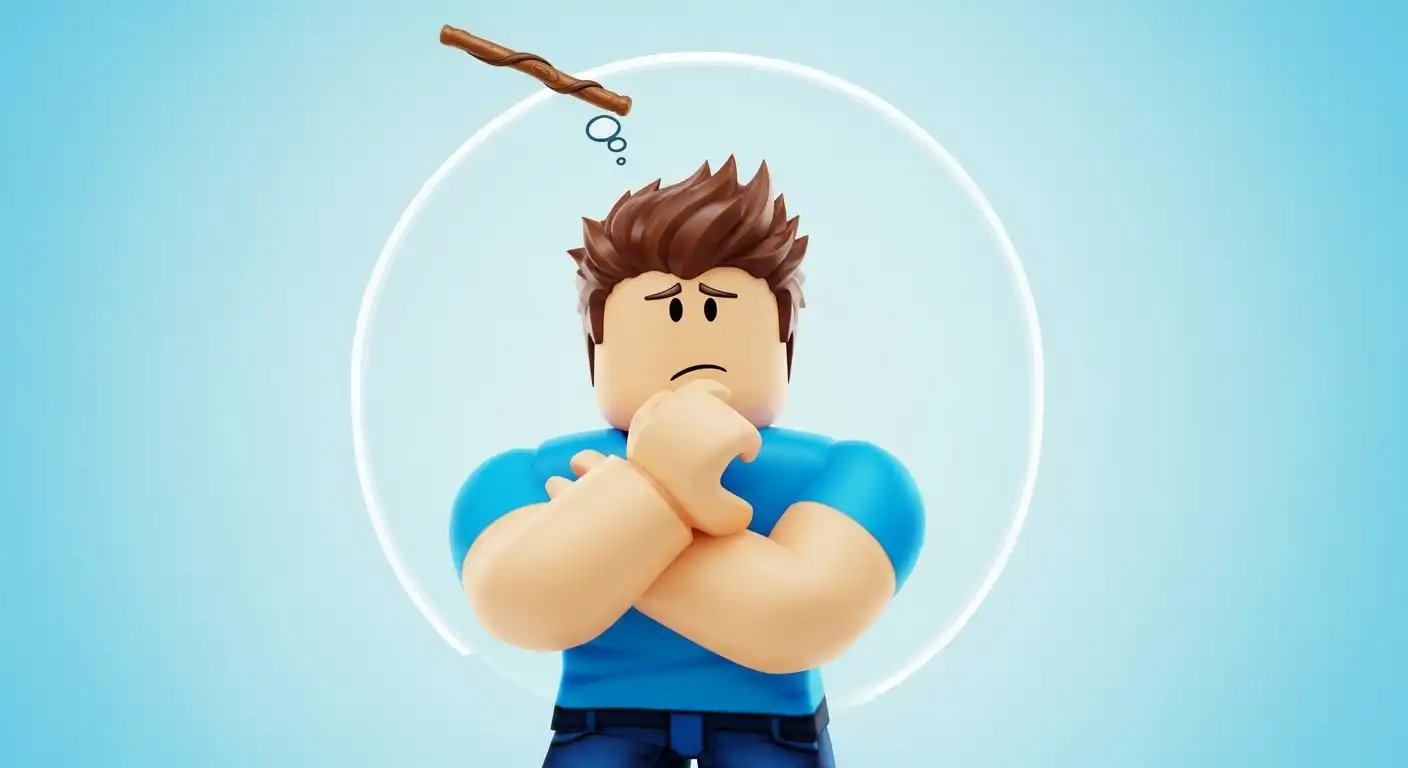personagem roblox pensando