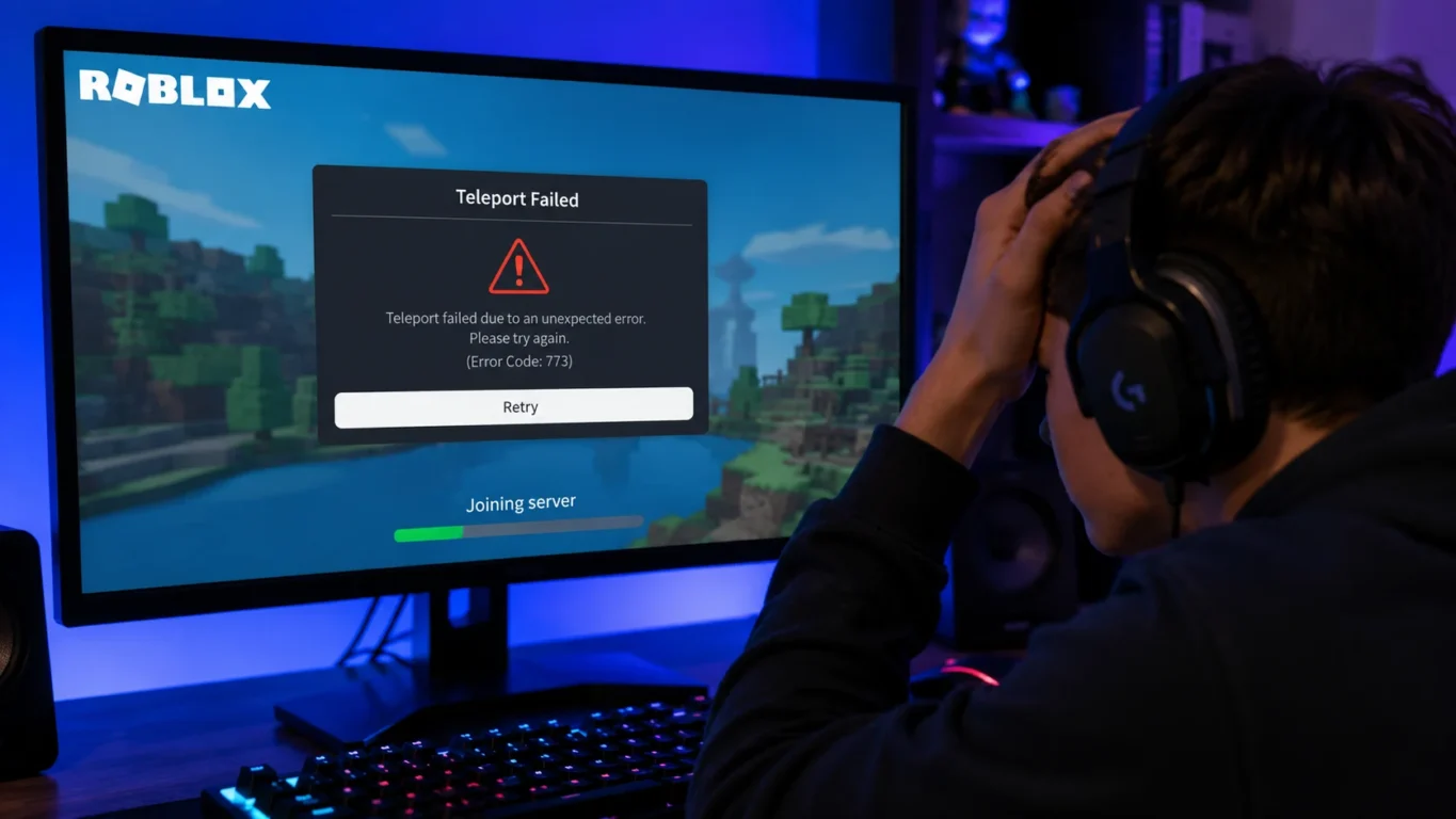 [Imagem: Tela do Roblox exibindo erro ao tentar entrar em um jogo.]