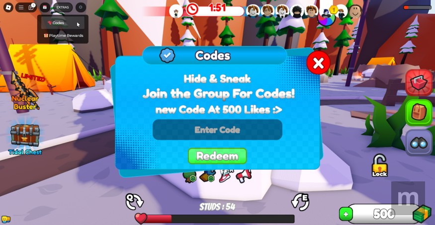 Hide and Sneak Codes: novos códigos atualizados com recompensas exclusivas para outubro de 2025