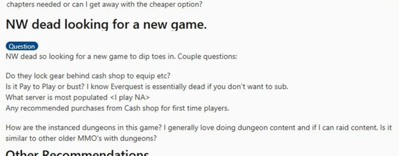 New World busca novos horizontes com jogadores em busca de um novo MMO gratuito