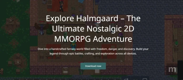 Halmgaard é um novo MMORPG gratuito com gráficos 2D atrativos