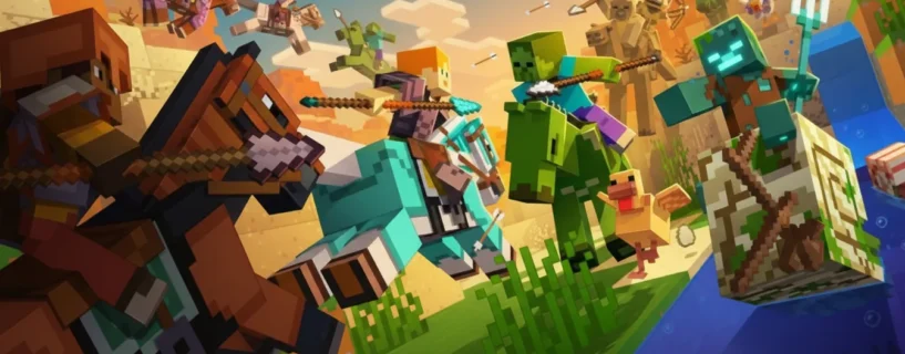 Novo update de Minecraft permite combate encima de montarias, armas tipo lança e mobs inéditos