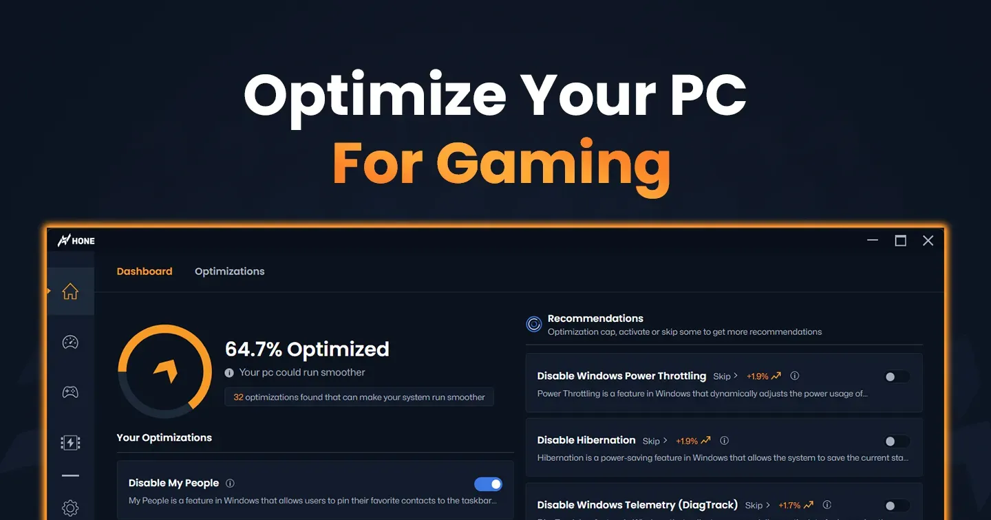 Melhor otimizador de pc gratuito: descubra por que o Hone virou o queridinho dos gamers 6 67101b8e0ae409a958848ffc hone em