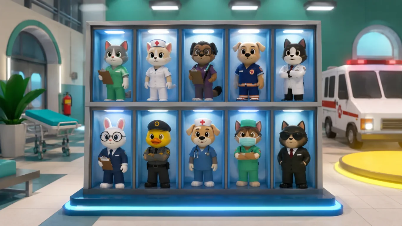 [Imagem: Tela da loja de classes do Animal Hospital mostrando todas as classes disponíveis.]