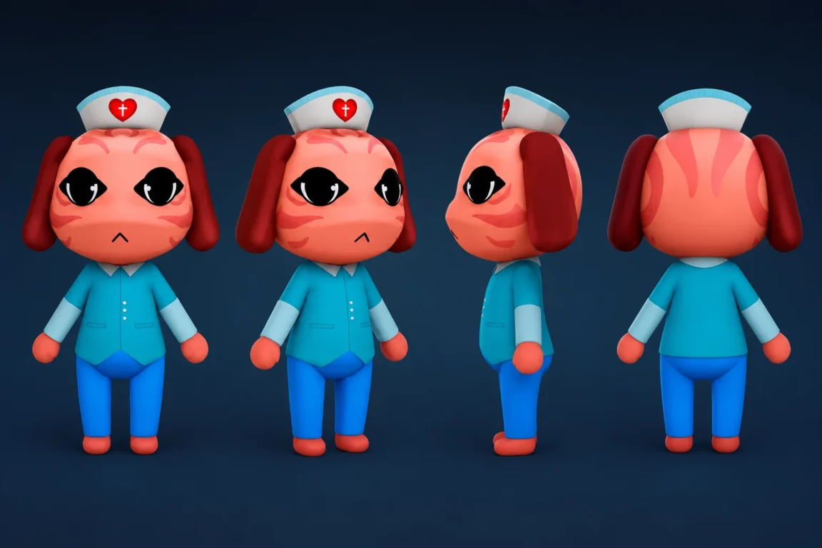 [Imagem: Comparação visual entre o inventário padrão e o inventário da Nurse totalmente evoluída.]