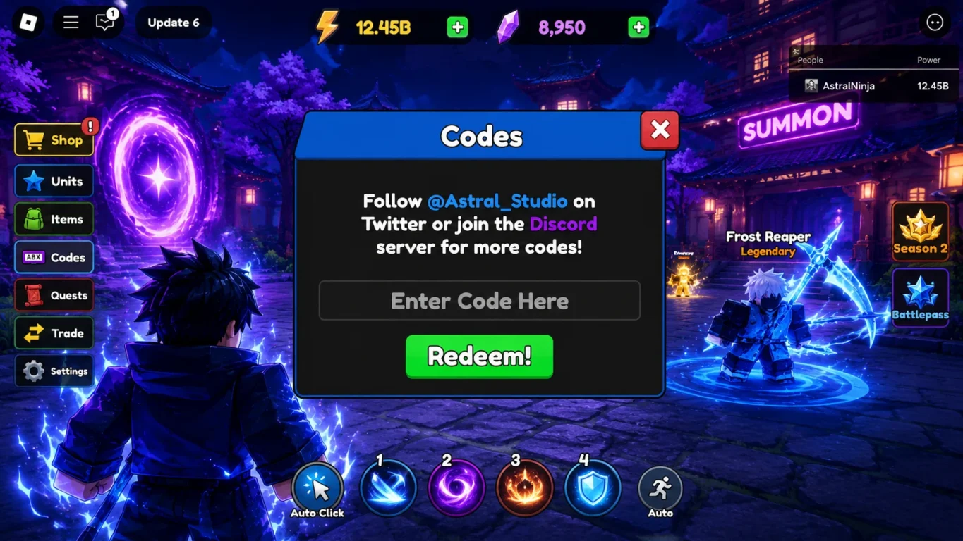 [Imagem: Interface do jogo mostrando a tela de resgate de códigos.]