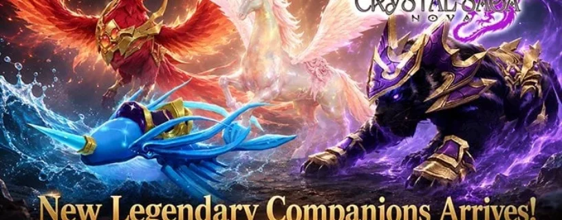 Crystal Saga Nova recebe montarias lendárias, novos desafios e sistema de desejos em grande atualização